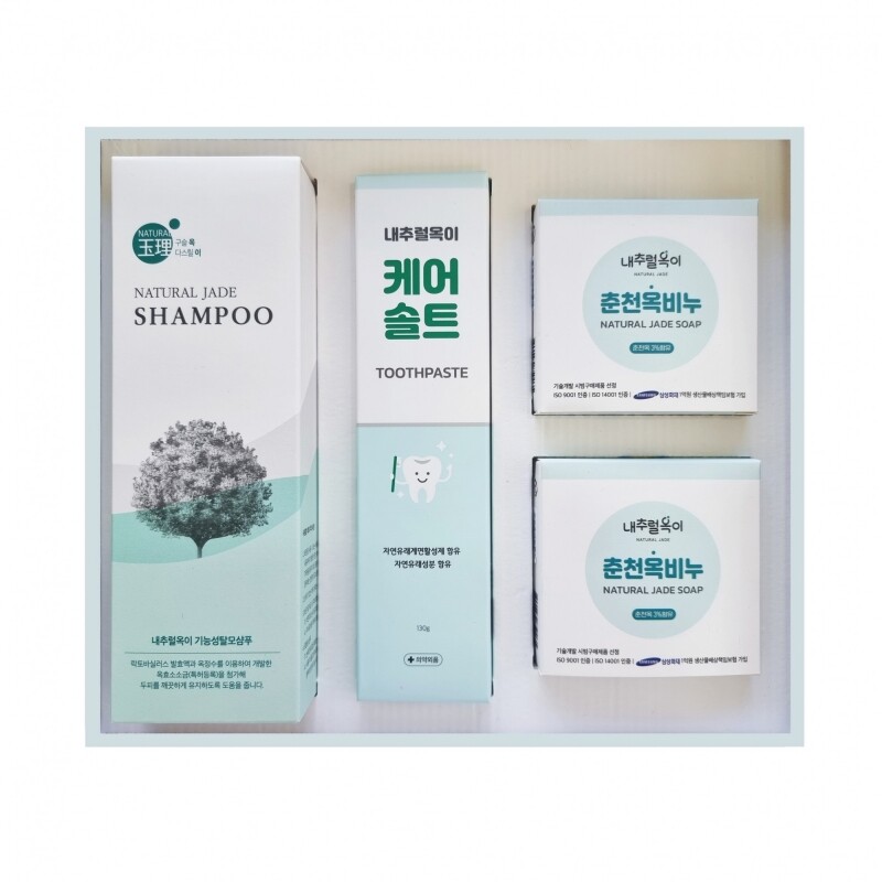 춘천몰,내추럴옥이 기능성탈모샴푸치약비누세트 (샴푸1개+치약1개+비누2개)
